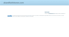 Desktop Screenshot of ahandfulofstones.com